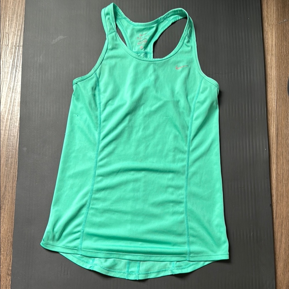 Nike Green Fitted Racerback Tank Top